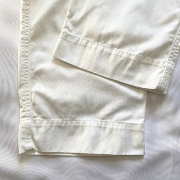 J CREW WOMEN'S SAILOR CHINO WHITE BUTTON FRONT BACK LACE UP PANTS - 6 - Picture 8 of 9